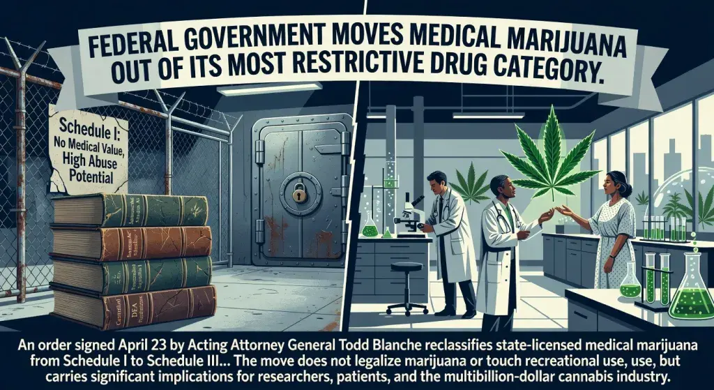 Federal Government Moves Medical Marijuana Out of Its Most Restrictive Drug Category