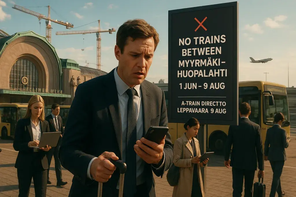 Helsinki Rail Disruptions Force Business Travellers to Reroute All Summer