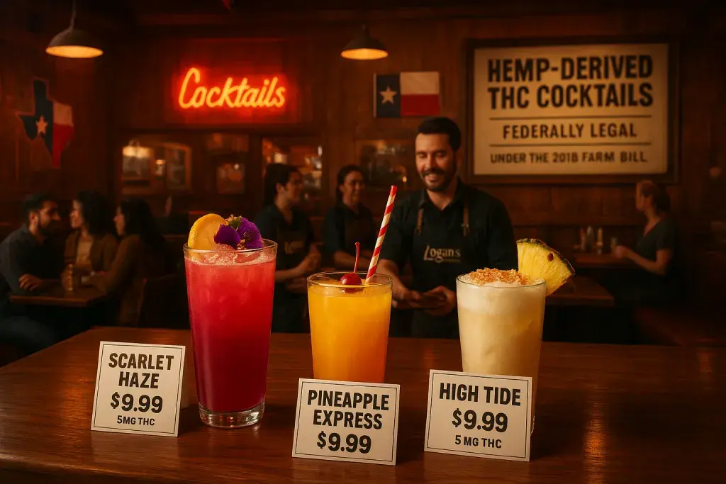 Logan's Roadhouse Brings Hemp-Derived THC Cocktails to Texas Restaurant Menus