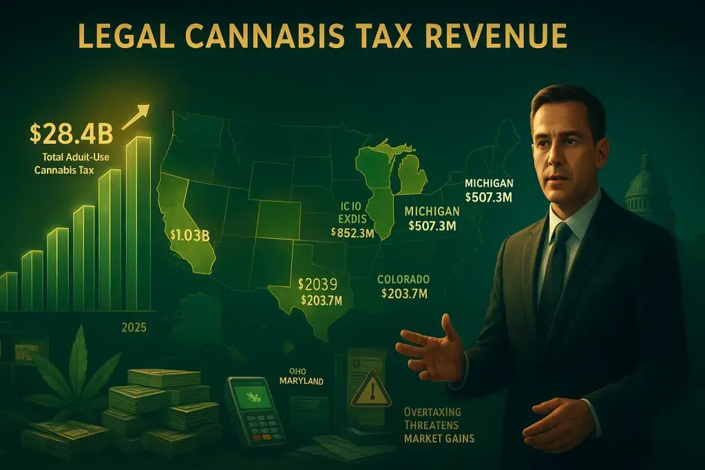 Legal Cannabis Tax Revenue Tops $28 Billion, But Overtaxing Threatens Market Gains