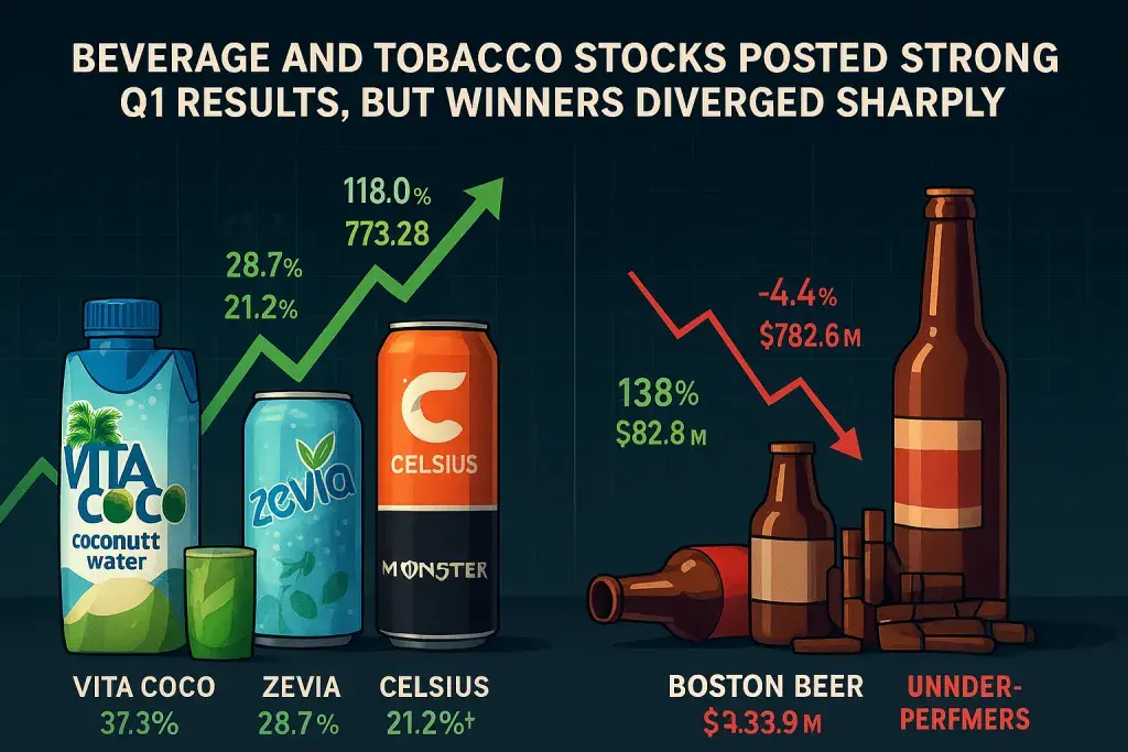 Beverage and Tobacco Stocks Posted Strong Q1 Results, but Winners Diverged Sharply