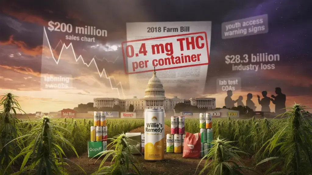 Federal Hemp Ban Threatens Willie Nelson's Fast-Growing THC Drink Line